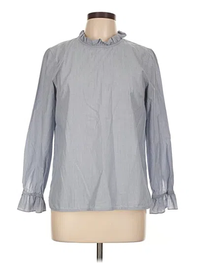 Pre-owned Eliane Rose Long Sleeve Blouse In Gray