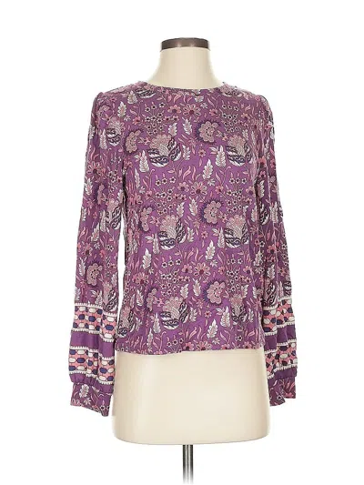 Pre-owned Eliane Rose Long Sleeve Blouse In Purple