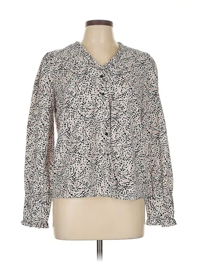 Pre-owned Eliane Rose Long Sleeve Blouse In White