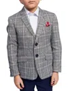 Elie Balleh Boy's & Little Boy's Windowpane Blazer In Navy