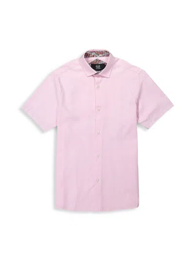 Elie Balleh Kids' Boy's Fine Paisley Shirt In Pink