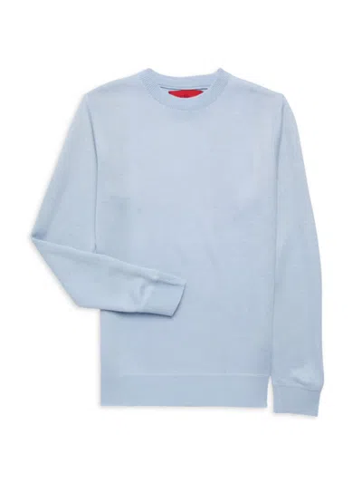 Elie Balleh Boy's Slubbed Sweater In Baby Blue