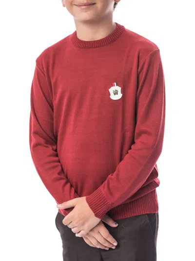 Elie Balleh Babies' Boy's Solid Long Sleeve Sweater In Red