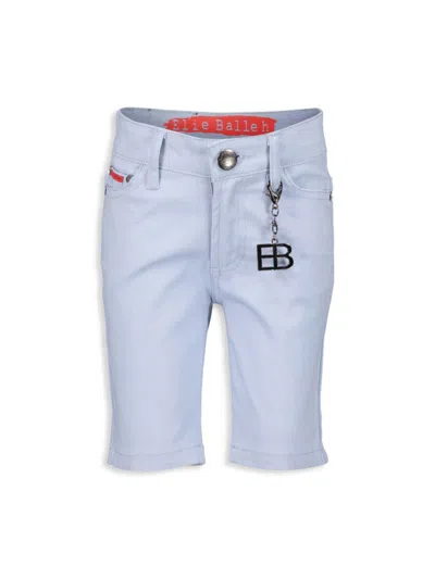 Elie Balleh Kids' Boy's Twill Shorts In Baby Blue