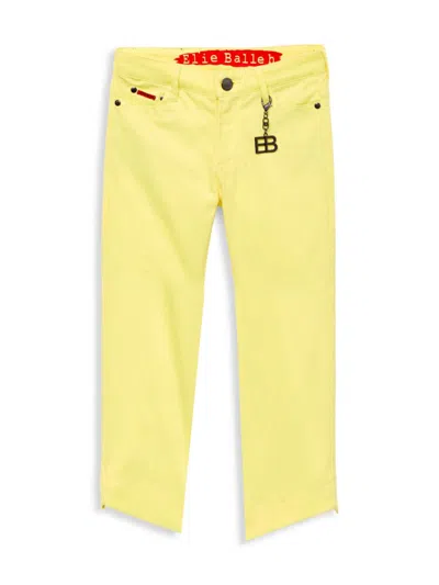 Elie Balleh Kids' Boy's Twill Skinny Pants In Yellow