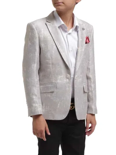 Elie Balleh Kids' Little Boy's Linen Blend Slim Fit Sport Coat In Grey