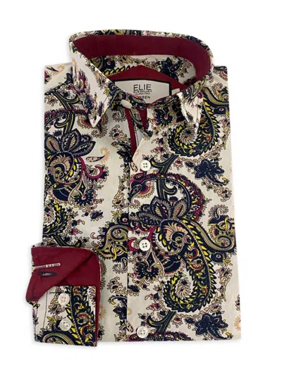 Elie Balleh Kids' Little Boy's Modern Fit Paisley Dress Shirt In White