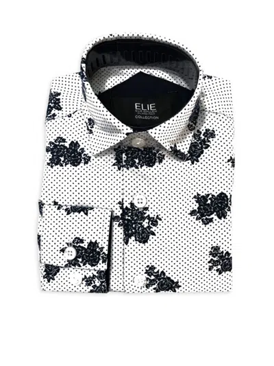 Elie Balleh Kids' Little Boy's Polka Dot & Floral Dress Shirt In White