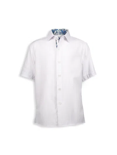 Elie Balleh Kids' Little Boy's Solid Cotton Blend Shirt In White