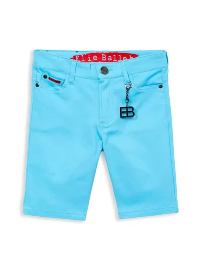 Elie Balleh Kids' Little Boy's Twill Shorts In Aqua