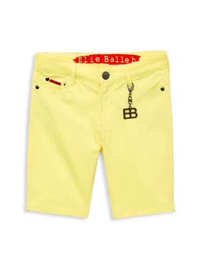 Elie Balleh Kids' Little Boy's Twill Shorts In Yellow