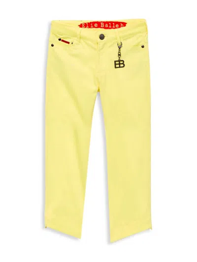 Elie Balleh Kids' Little Boy's Twill Skinny Pants In Yellow