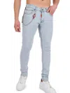 ELIE BALLEH MEN'S BLEACHED SKINNY JEANS