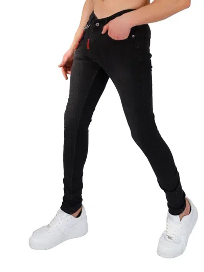 Elie Balleh Men's Chained Skinny Jeans In Black