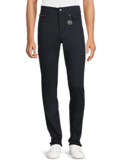 Elie Balleh Men's Flat Front Twill Pants In Navy