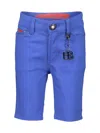 Elie Balleh Men's Logo Charm Denim Shorts In Royal