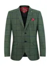 Elie Balleh Men's Plaid Slim Fit Blazer In Green
