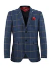 Elie Balleh Men's Plaid Slim Fit Blazer In Navy