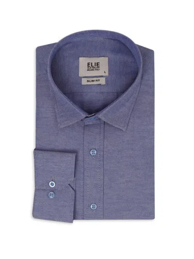 Elie Balleh Men's Slim Fit Check Dress Shirt In Blue