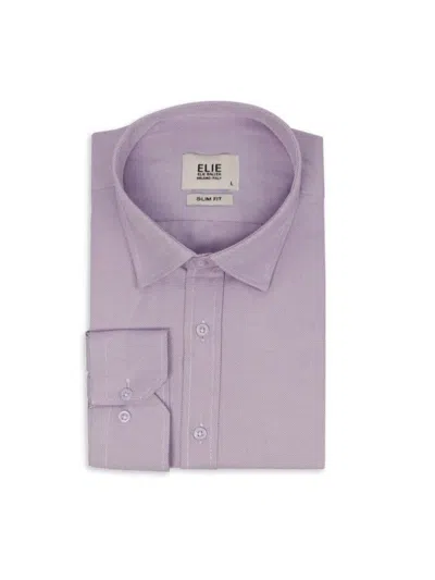 Elie Balleh Men's Slim Fit Check Dress Shirt In Lavender