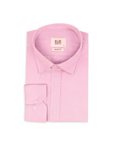 Elie Balleh Men's Slim Fit Check Dress Shirt In Pink