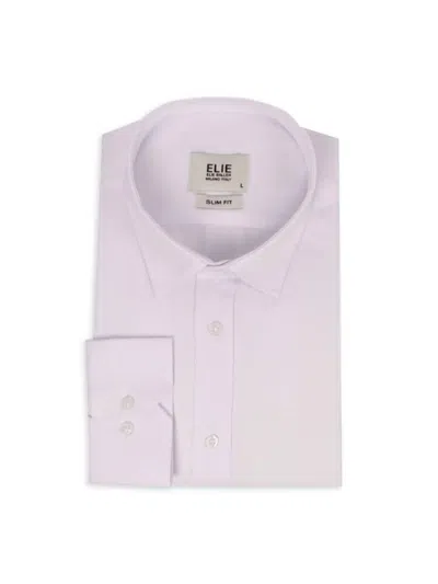 Elie Balleh Men's Slim Fit Check Dress Shirt In White