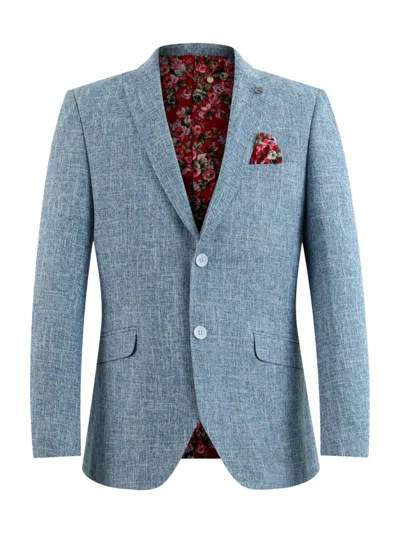Elie Balleh Men's Slim Fit Crosshatch Sportcoat In Baby Blue