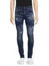 ELIE BALLEH MEN'S SLIM FIT DISTRESSED JEANS