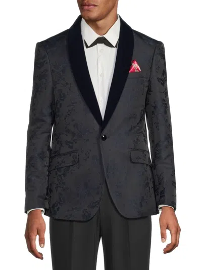 Elie Balleh Men's Slim Fit Floral Blazer In Navy