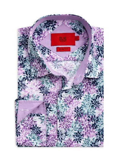 Elie Balleh Men's Slim Fit Floral Shirt In Purple