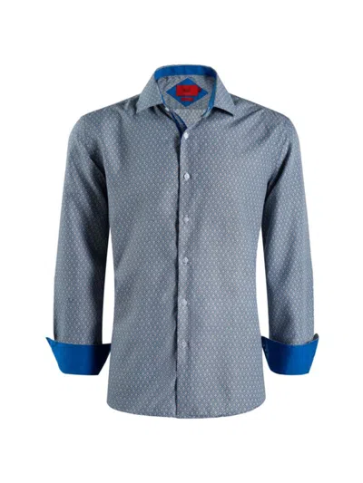 Elie Balleh Men's Slim Fit Geometric Print Shirt In Blue