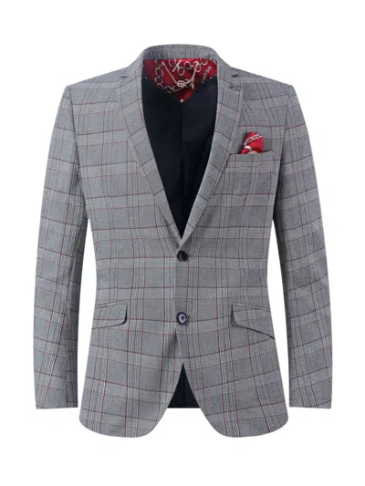 Elie Balleh Men's Slim Fit Glen Plad Sport Coat In Grey