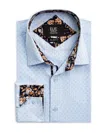 Elie Balleh Men's Slim Fit Jacquard Dot Shirt In Baby Blue