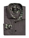 Elie Balleh Men's Slim Fit Jacquard Dot Shirt In Black