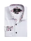 Elie Balleh Men's Slim Fit Jacquard Dot Shirt In White