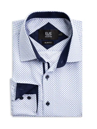Elie Balleh Men's Slim Fit Micro Ditsy Print Shirt In Baby Blue