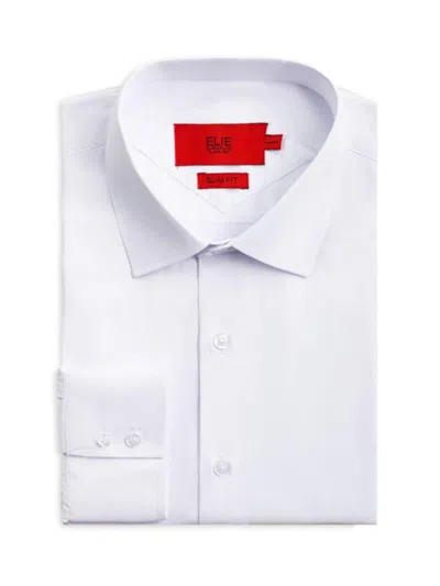 Elie Balleh Men's Slim Fit Solid Shirt In White