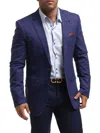 Elie Balleh Men's Slim Modern Fit Plaid Blazer In Navy