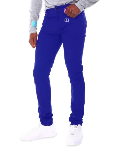 Elie Balleh Men's Solid Logo Pants In Royal