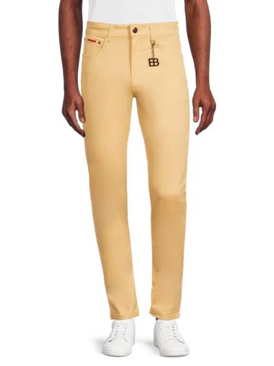 Elie Balleh Men's Solid Twill Pants In Khaki