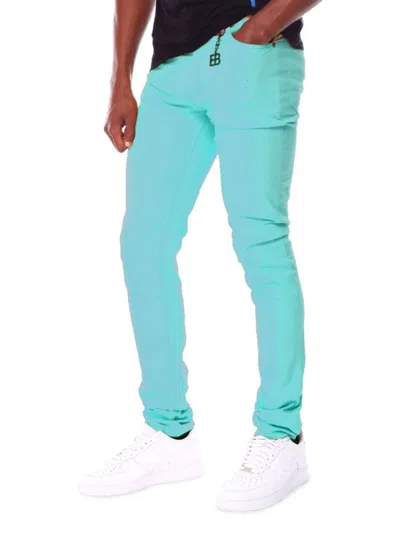 Elie Balleh Men's Stretch 5-pocket Twill Pants In Aqua