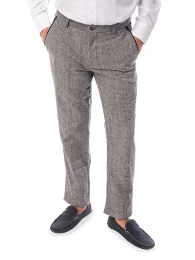 Elie Balleh Men's Tweed Trousers In Grey Black