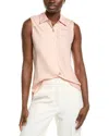Elie Tahari Bias Button Collared Shirt In Pink