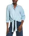 Elie Tahari Elie By  Button-up Tie-front Shirt