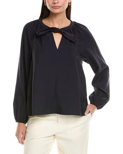 Elie By Elie Tahari Elie Tahari Tie-neck Blouse In Blue