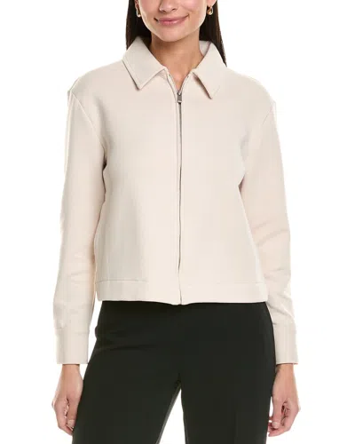 Elie By Elie Tahari Elie Tahari Zip-up Collared Jacket In Beige