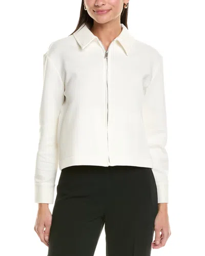 Elie By Elie Tahari Elie Tahari Zip-up Collared Jacket In White