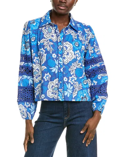 Elie Tahari Elie By  Printed Woven Blouse