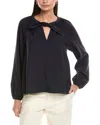 Elie Tahari Tie-neck Blouse In Blue