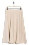 Elie Elie Tahari A-line Knit Midi Skirt In Neutral
